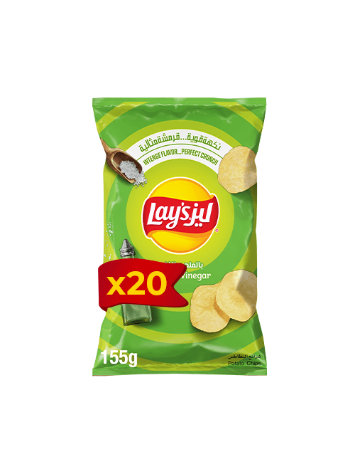 Lays Potato Chips Salt & Vinegar 155g